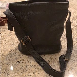 Vintage black leather coach purse